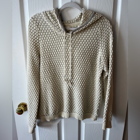 Anthropologie Sleeping on Snow Hooded Sweater sz M - Picture 4 of 9
